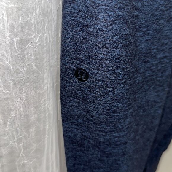 lululemon 0 Heather Indigo Blue Black Drawstrings Two Pocket Athletic Jogger - Picture 10 of 13